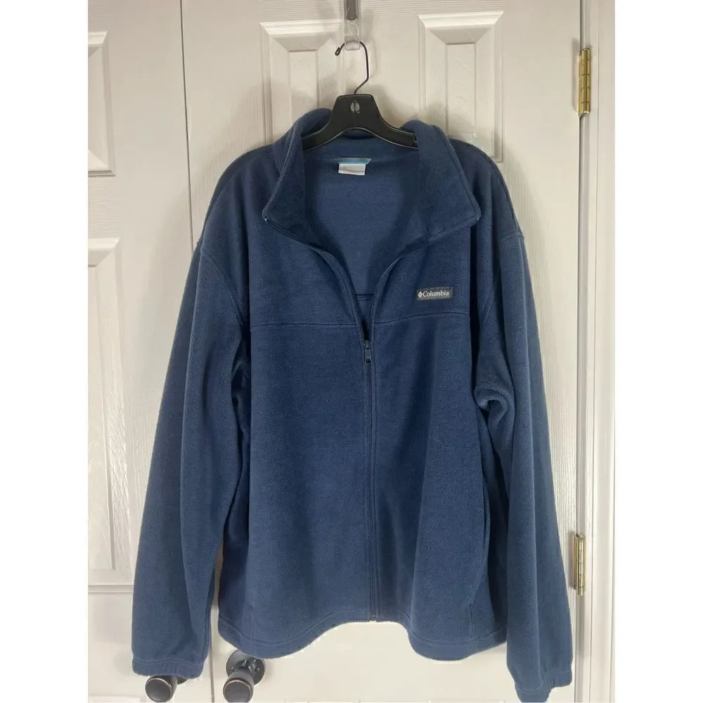 Columbia Mens Blue Fleece Jacket Size XXL